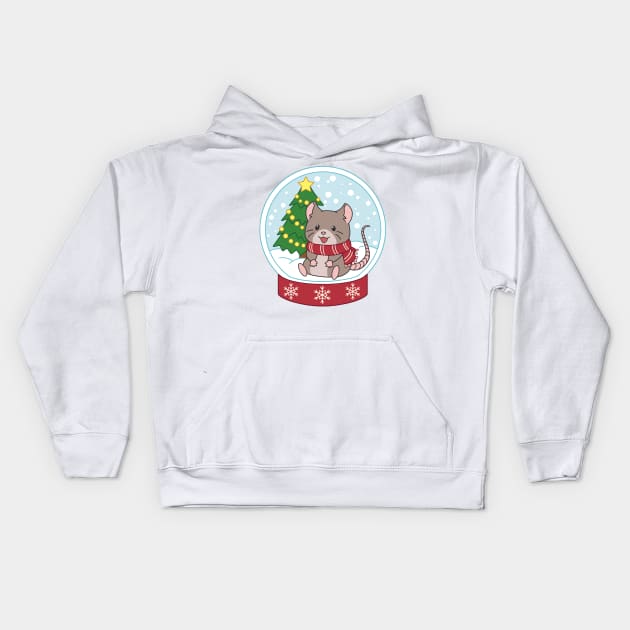 Christmas crystal ball Kids Hoodie by TomatoLacoon